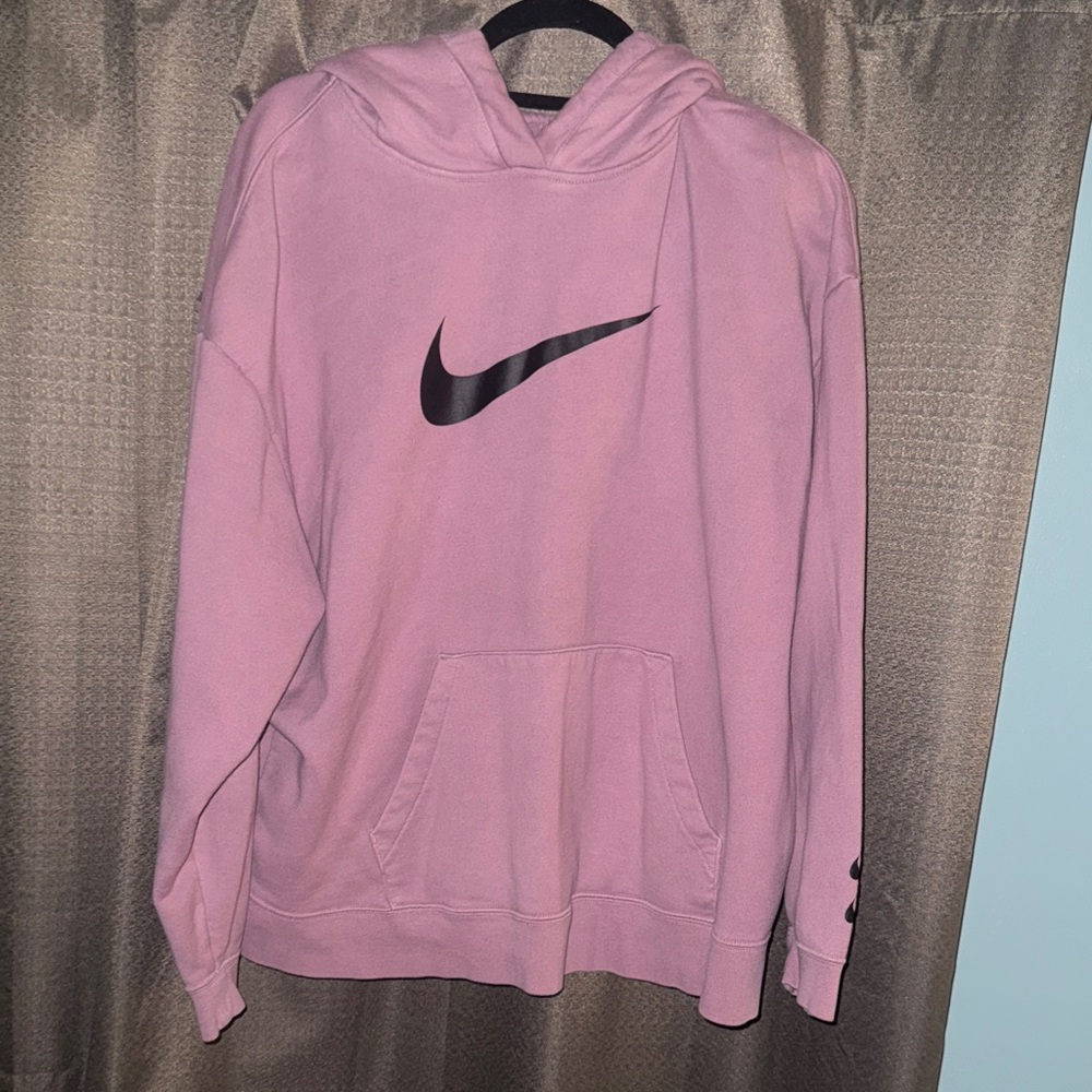 Nike Mauve Hoodie with Black Swoosh